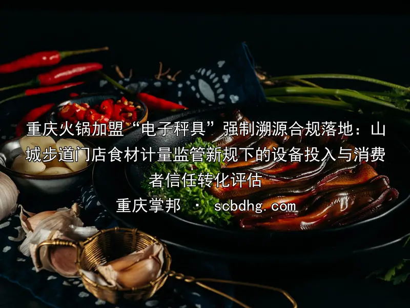 重庆火锅加盟“电子秤具”强制溯源合规落地：山城步道门店食材计量监管新规下的设备投入与消费者信任转化评估